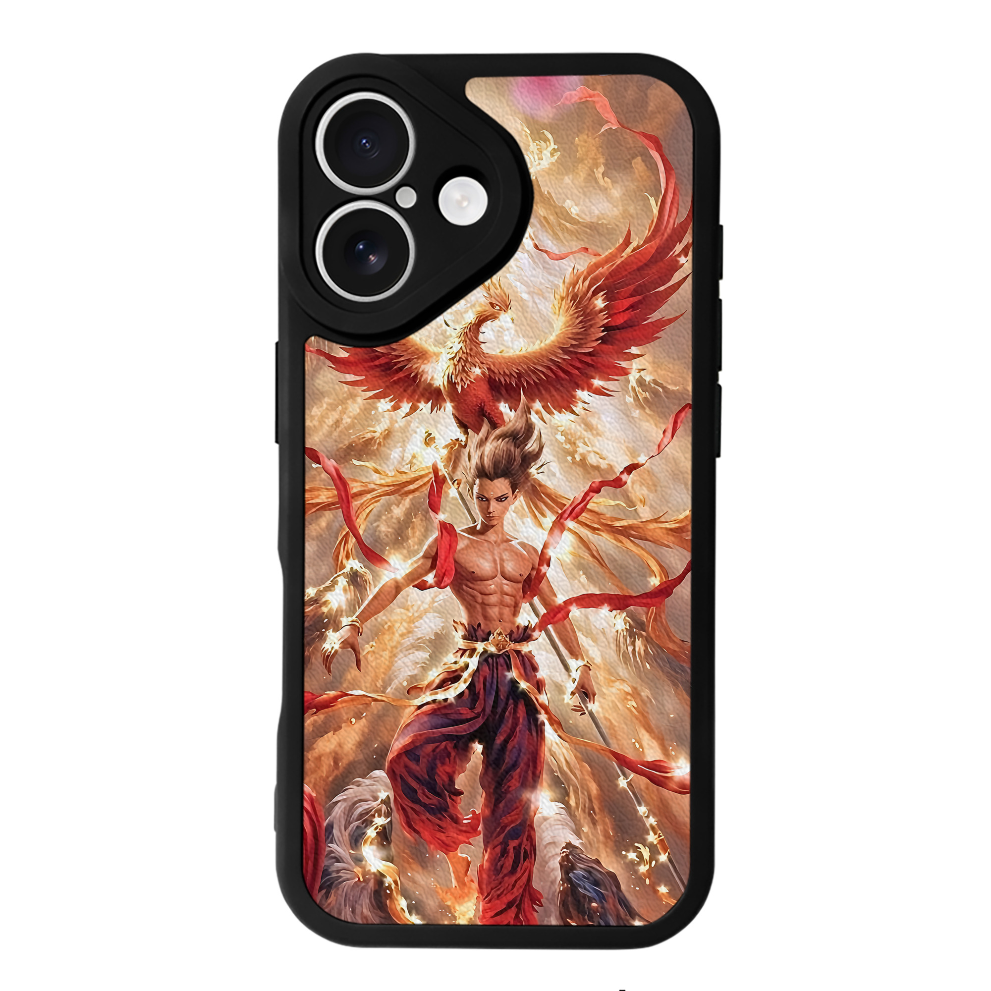 （画像用） Ne Zha 2 ナタ 魔童の大暴れ 【iPhone 16シリーズ対応】シリコンスマホケース（レザー調） 材質：シリコン